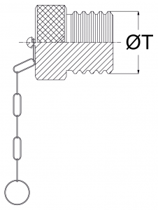 Bouchon alu mâle pour Femelle 1/2" inox