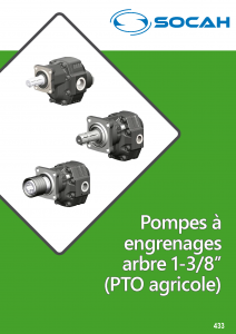 Pompes à engrenages arbre 1-3/8" (PTO agricole)